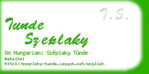 tunde szeplaky business card